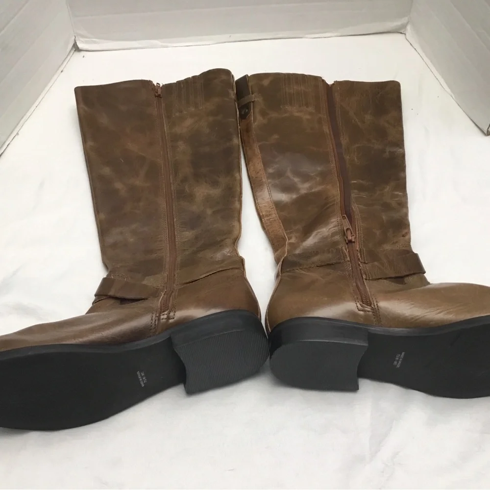 Matisse Brown Over the Knee Boots with Distressed Leather